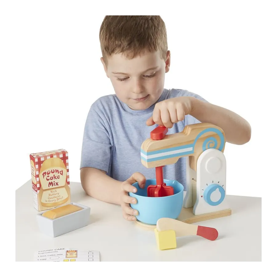 Melissa&Doug Drewniany mikser – zestaw do pieczenia