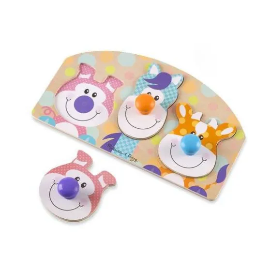 Melissa&Doug Drewniana układanka z noskami – Farma