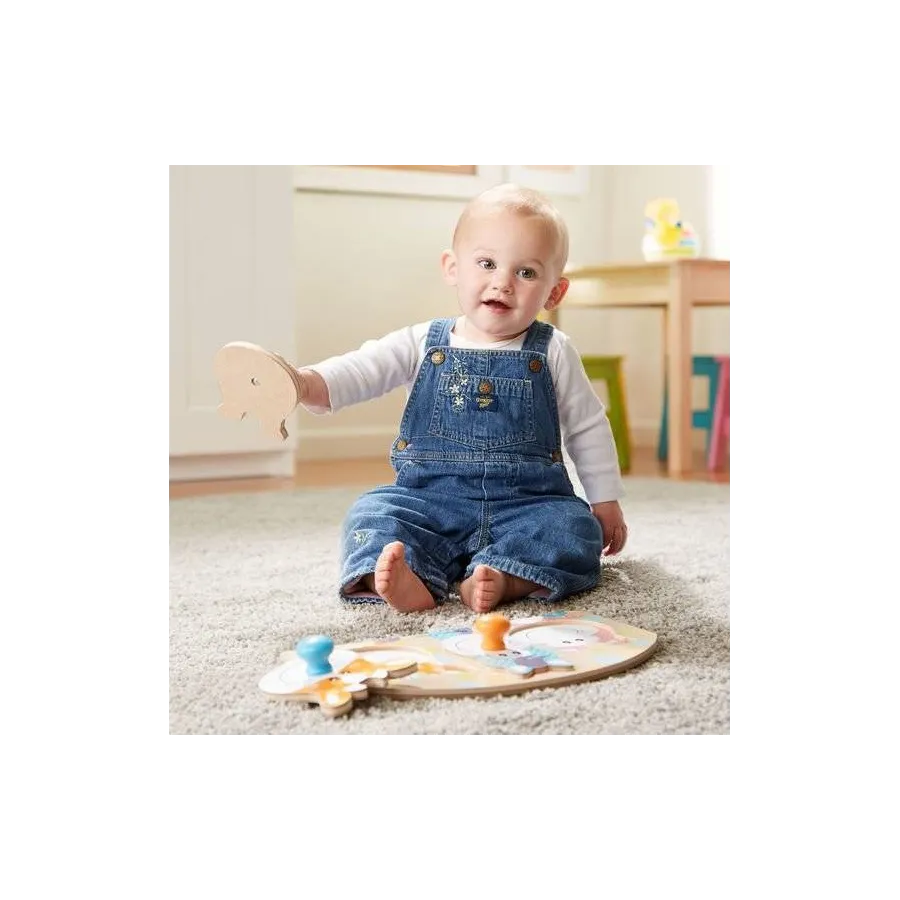 Melissa&Doug Drewniana układanka z noskami – Farma