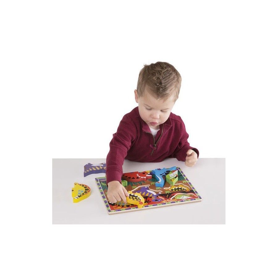 Melissa&Doug 木制拼图 - 恐龙