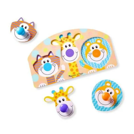 Melissa&Doug Drewniana układanka z noskami – Safari