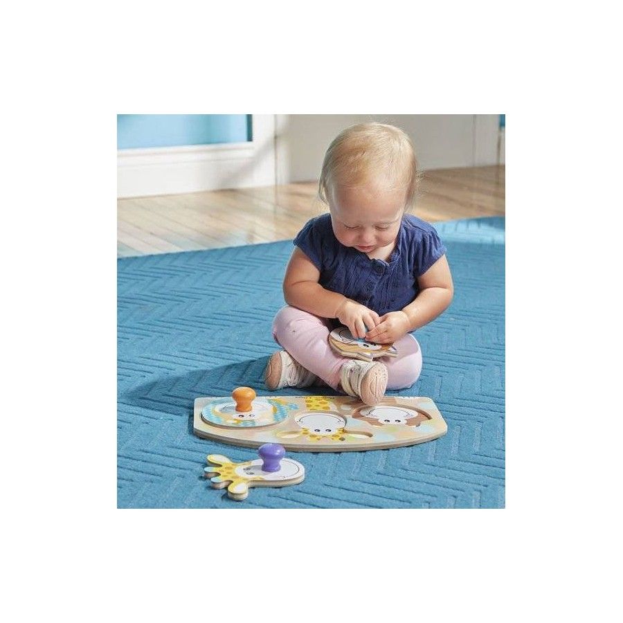 Melissa&Doug Drewniana układanka z noskami – Safari