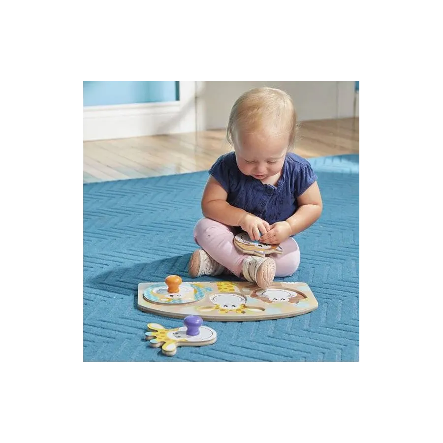 Melissa&Doug Drewniana układanka z noskami – Safari