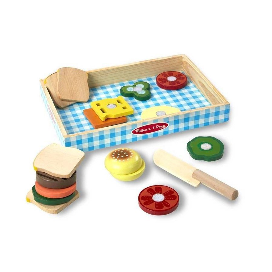 Melissa&Doug Drewniany zestaw do zrobienia Kanapek i Burgerów