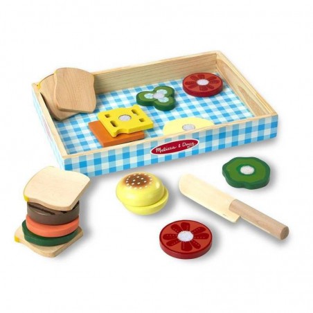 Melissa&Doug Drewniany zestaw do zrobienia Kanapek i Burgerów