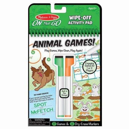 Melissa&Doug Törölje le az aktivitási pad - állatok