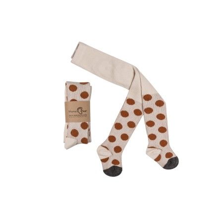 Mama's Feet Children's tights. Cream-brown peas 5-6 years