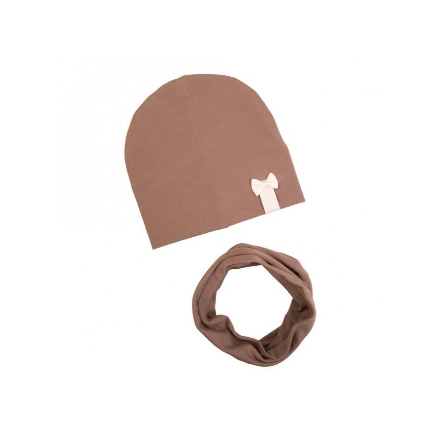 CHAPEAU ULKA AVEC MOUSSE POUR FILLE LATTE 6-12 MOIS