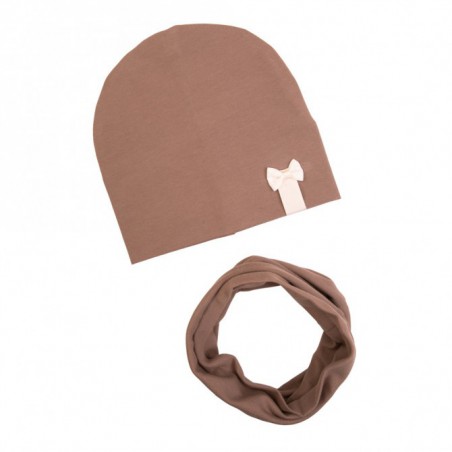 CHAPEAU AVEC CHEMINÉE POUR FILLE LATTE 6-12 M-CY