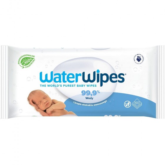 WaterWipes, BIO, Chusteczki nawilżane wodne Soapberry KIDS, 60 szt.