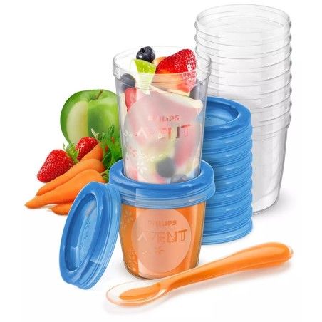 Philips Avent Contenitore per alimenti - Set + cucchiaio