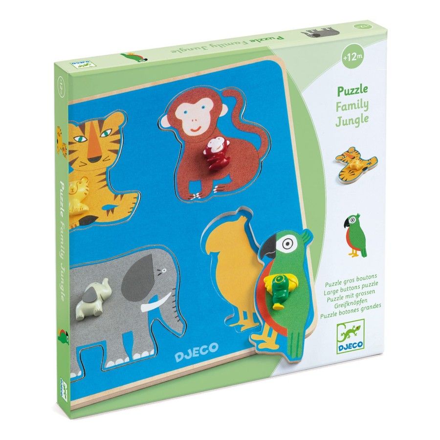 Djeco Puzzle de madera FAMILIA DE LA SELVA