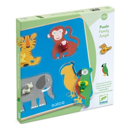 Djeco Puzzle de madera FAMILIA DE LA SELVA