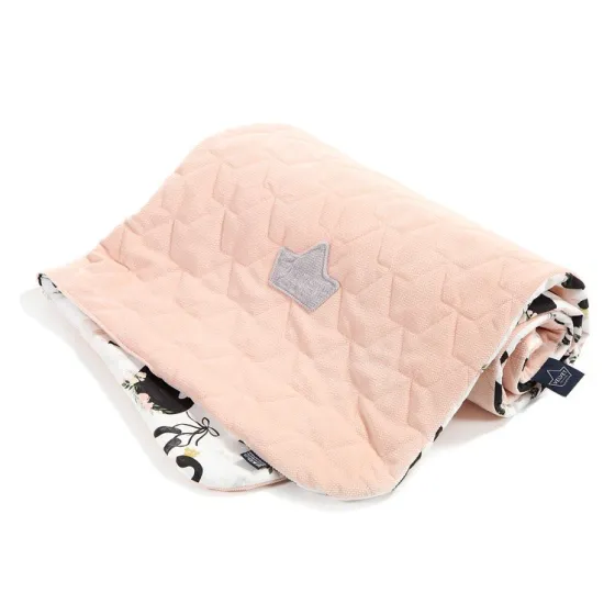 LA Millou blanket Kilkenny MOONLIGHT SWAN POWDER PINK VELVET