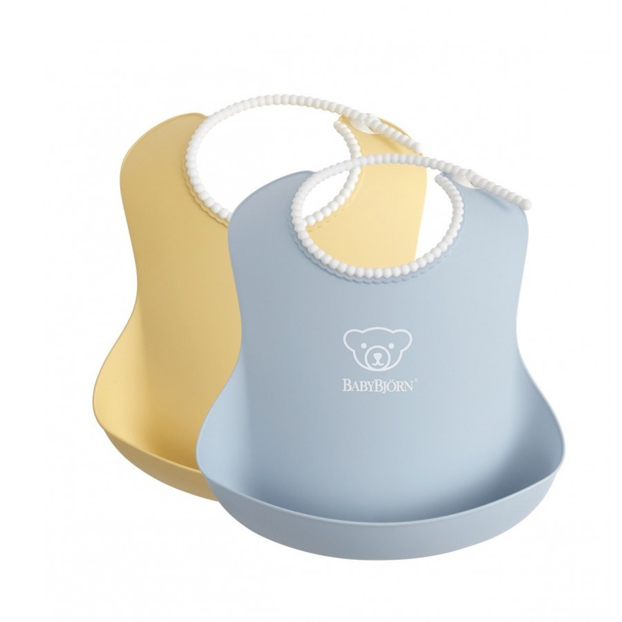 BABYBJORN 2 śliniaki Powder Yellow/ Powder Blue