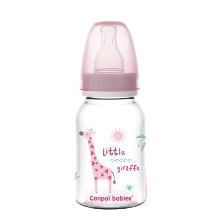 Canpol Baby's fles smalle 120 ml pp Africa roze
