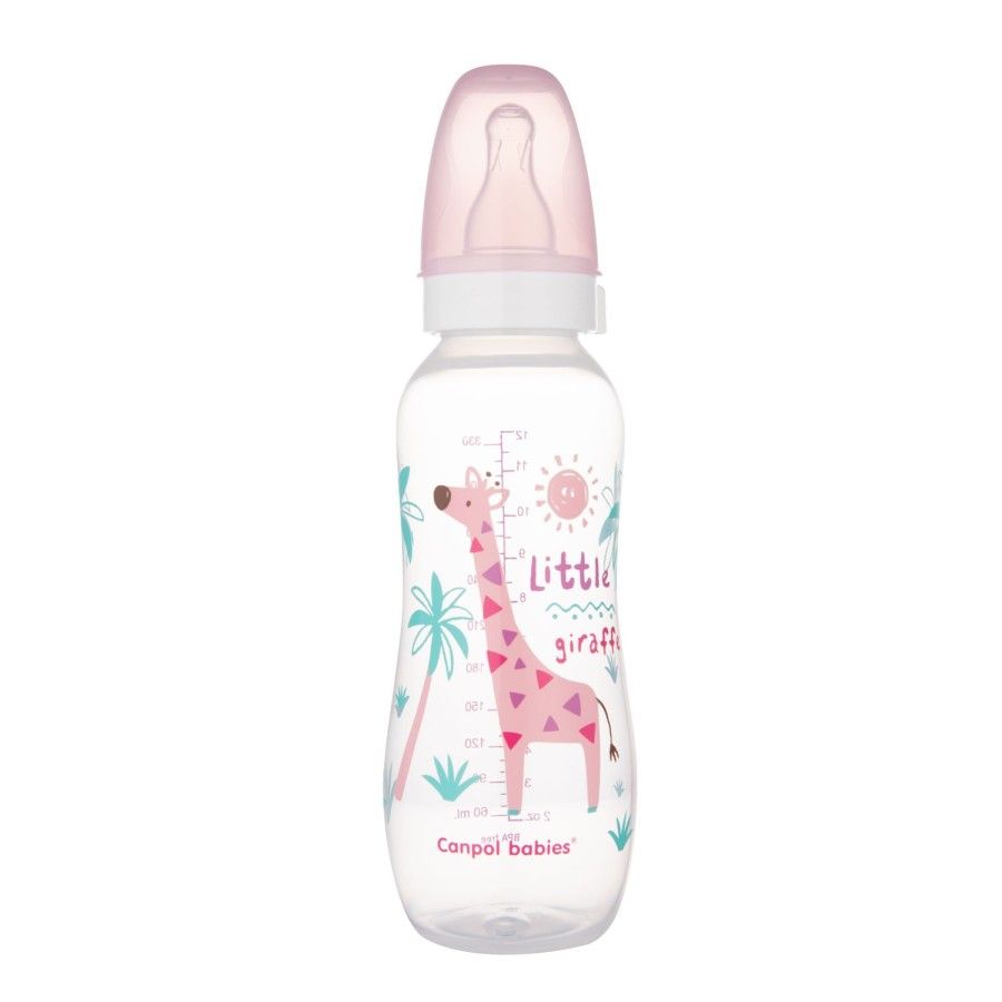 Canpol 330 ml palack (BPA 0%) rózsaszín