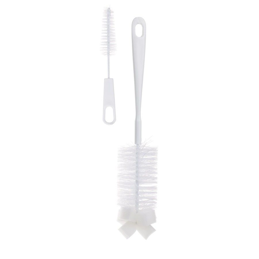 Canpol Sponge brush for washing bottles and flasks white