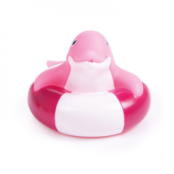 Canpol Giocattoli da bagno - animali su pontoni rosa