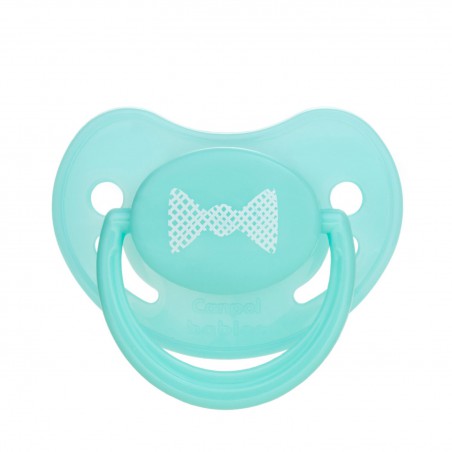 Canpol Sucette anatomique en silicone pour enfant de plus de 18 mois Pastelove turquoise