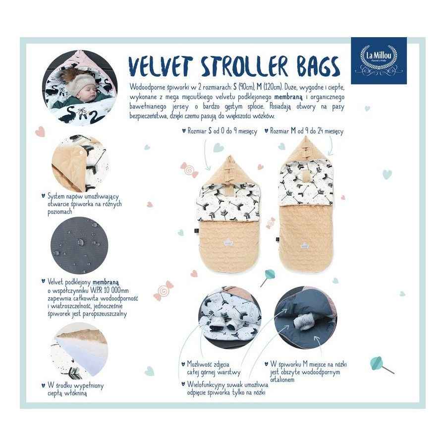 LA MILLOU SLAAPZAK VOOR KINDERWAGEN - S - BOHO ROYAL ARROWS