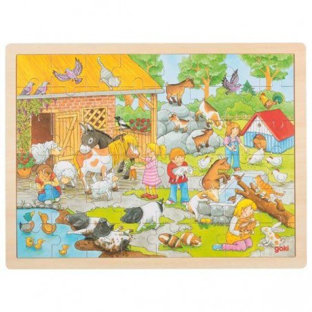 Goki Holz Puzzle Farm 48 el