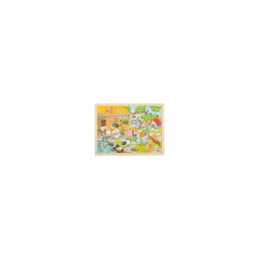 Goki Drewniane Puzzle Farma 48 el