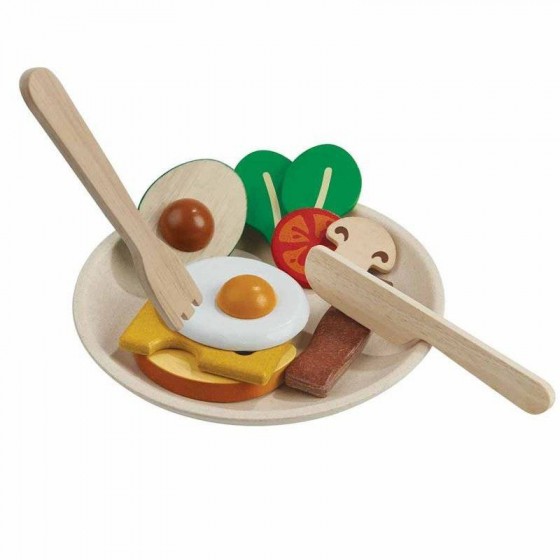 Plan Toys Frühstück auf einem Avocado-Teller