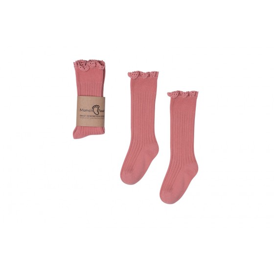Mama's Feet Mono Baby Kniestrümpfe Dirty Pink 4-6 Jahre