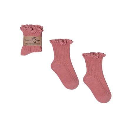 Mama's Feet Chaussettes bébé Mono, Dirty Pink, 1-3 ans