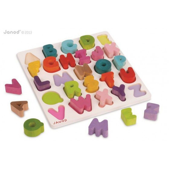 JANOD Alfabet puzzle drewniane