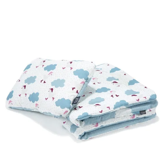 LA MILLOU BEDDING SET M DANCING IN THE BRIGHT CLOUDS ON DENIM