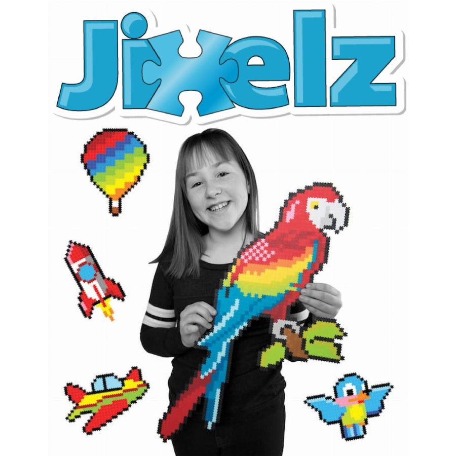 Puzzle giocattolo cervello grasso Pixel Jixelz. In aria. 