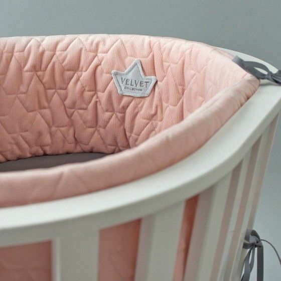 LA MILLOU 婴儿床保护垫 - S - AUDREY 薄荷天鹅绒