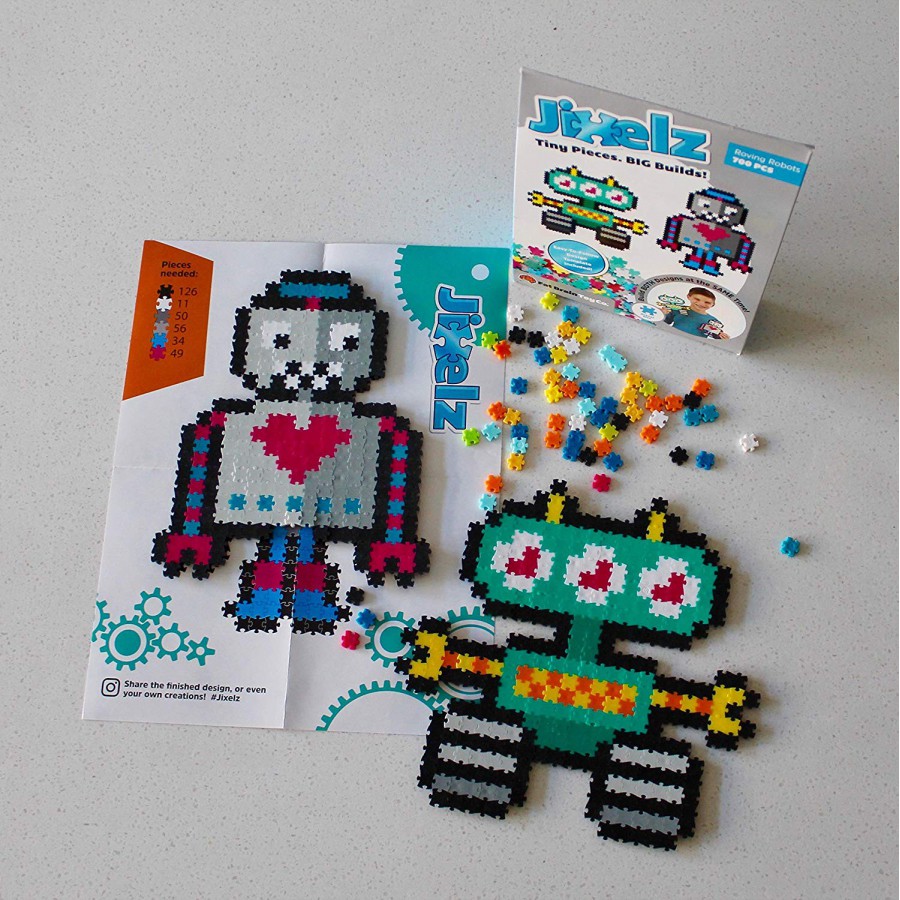 Fat Brain Toy Puzzelki Pixelki Jixelz. Roboty. 700 elementów.